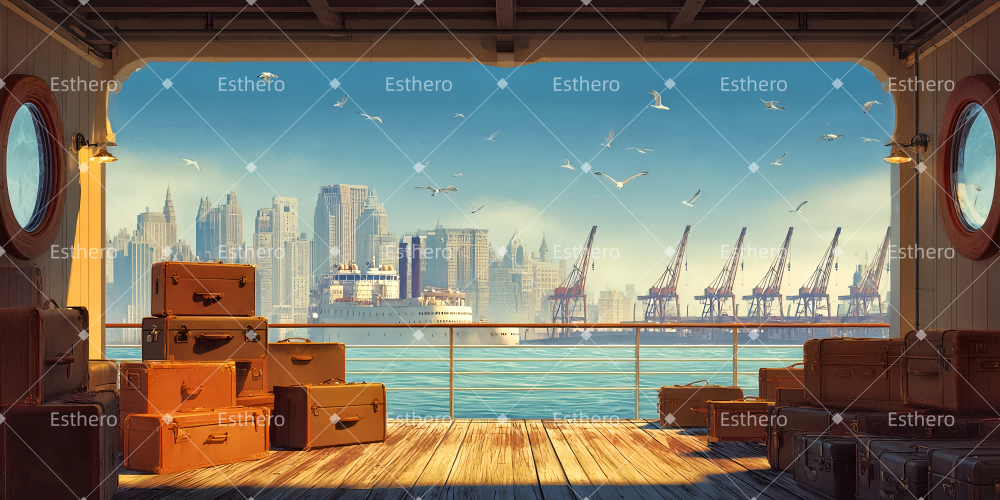 Toile de fond Theatre Port De New York TWW511-T21