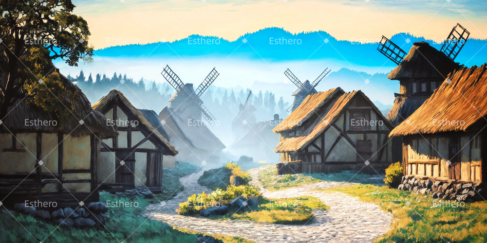 Fond de Scene Theatre Village D’Anatevka TWW511-T66