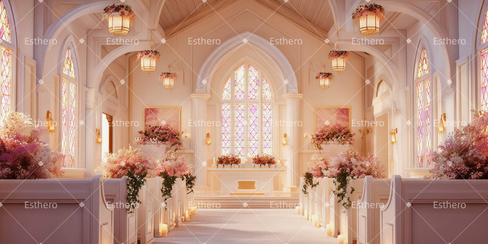 Fond de Scène Personnalisé Scène De Mariage TWW511-T77