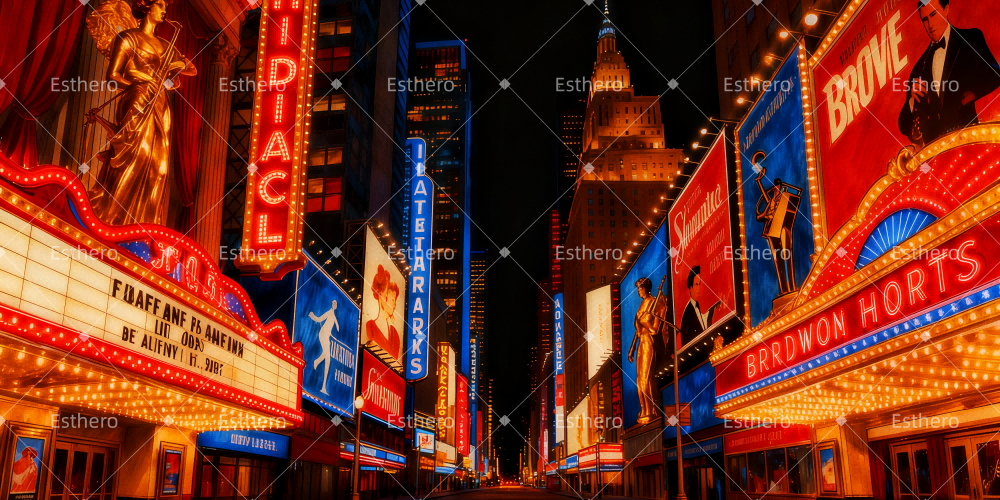 Fond de Scène Fête Broadway TWW511-T79