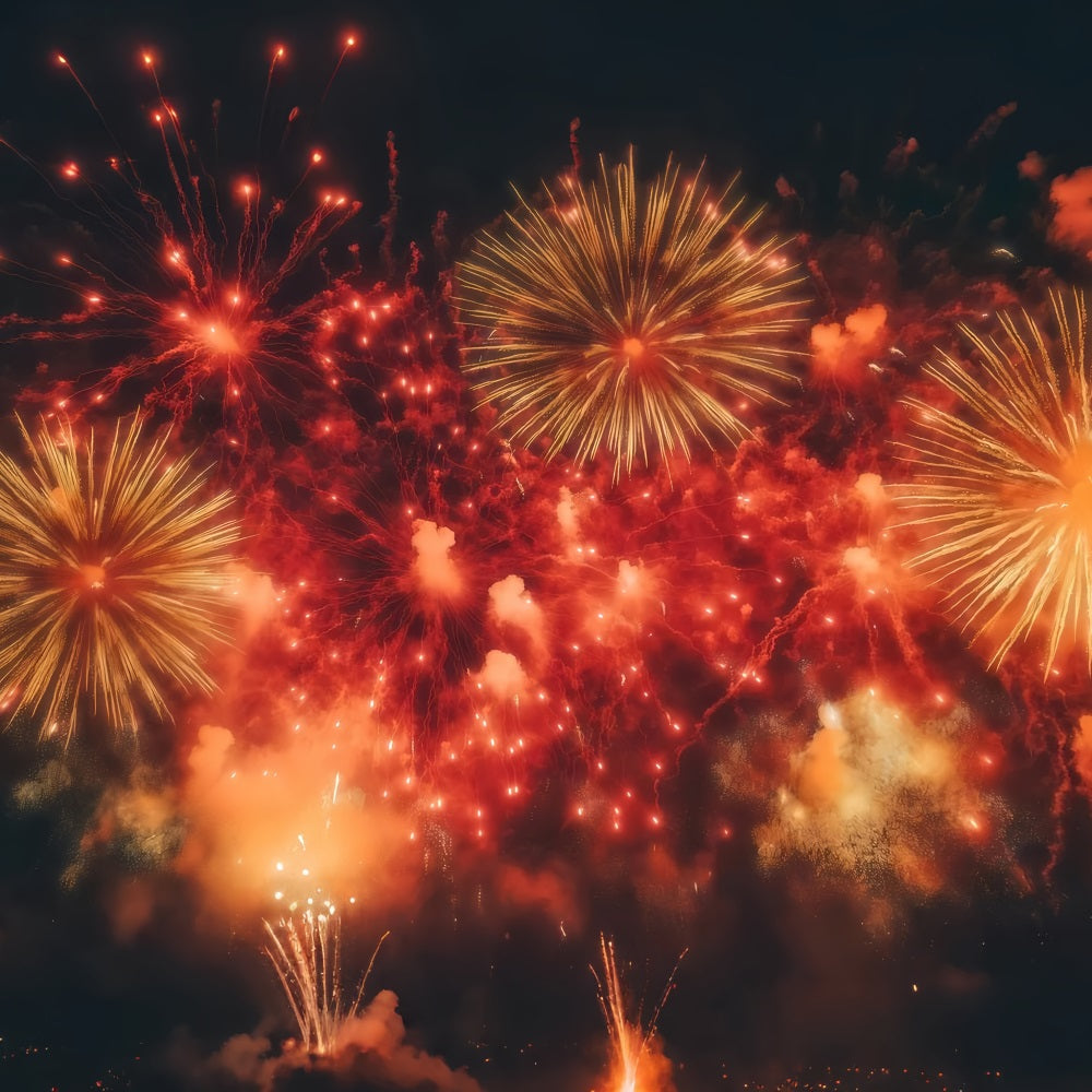 Fond pour le Nouvel An Ciel étoilé rouge vif Fond pour le réveillon du Nouvel An TWW512-11