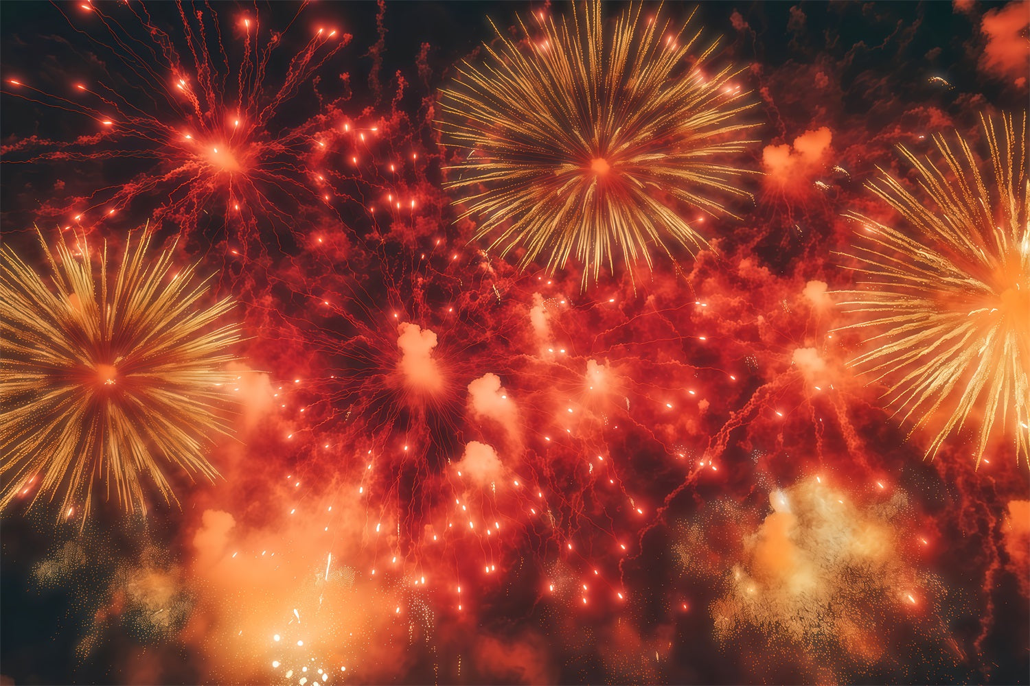 Fond pour le Nouvel An Ciel étoilé rouge vif Fond pour le réveillon du Nouvel An TWW512-11