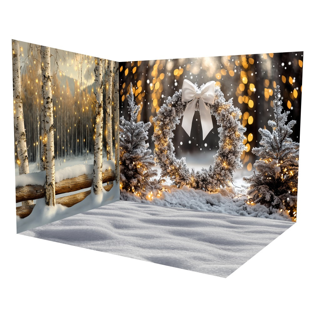 Ensemble de Salle Forêt Lumineuse Guirlande Hivernale TWW57-100