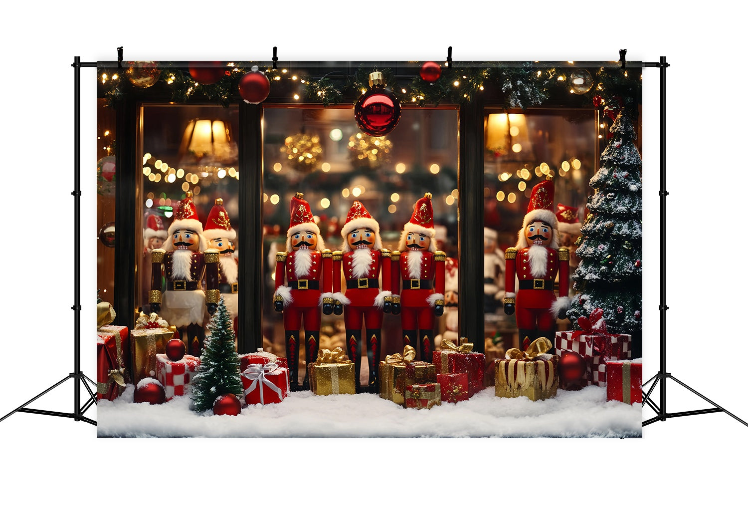 Toile de fond Noël Casse-Noisette Soldats Décor Festif TWW58-54