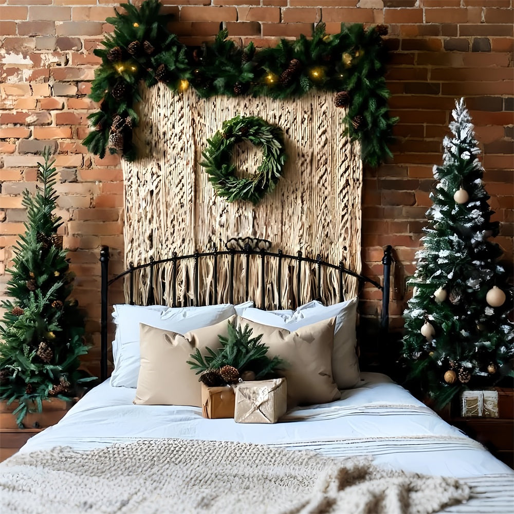 Toile de fond Noël Tête de Lit Macramé Lit Rustique TWW59-103
