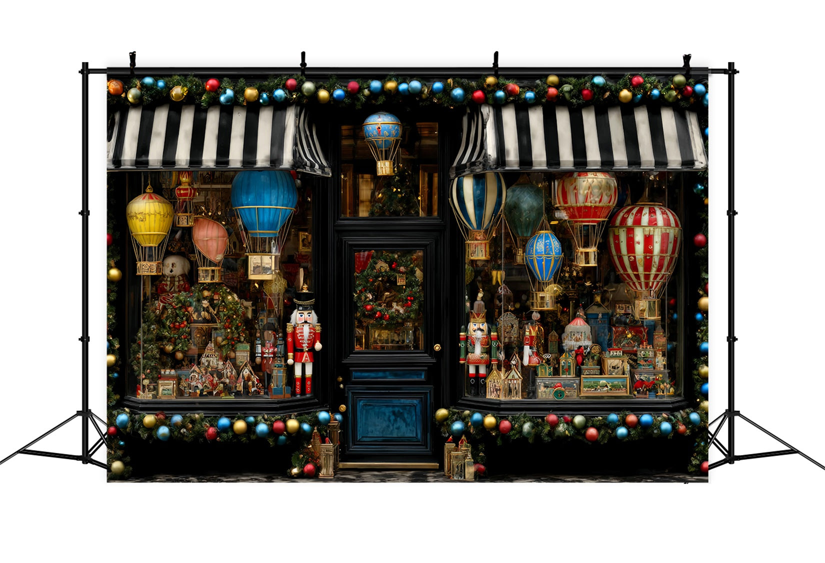 Toile de fond photo Noël Magasin de Jouets Casse-Noisette Montgolfière TWW59-107