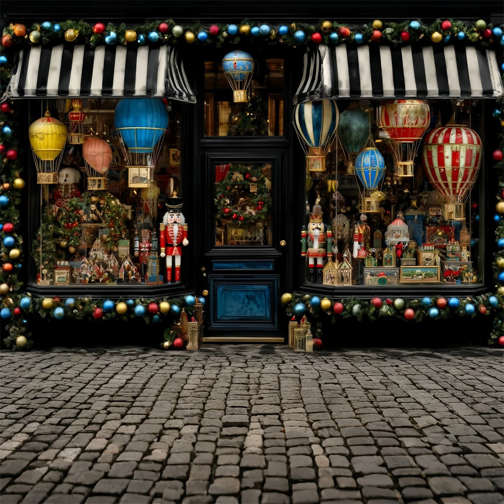Toile de fond photo Noël Magasin de Jouets Casse-Noisette Montgolfière TWW59-107