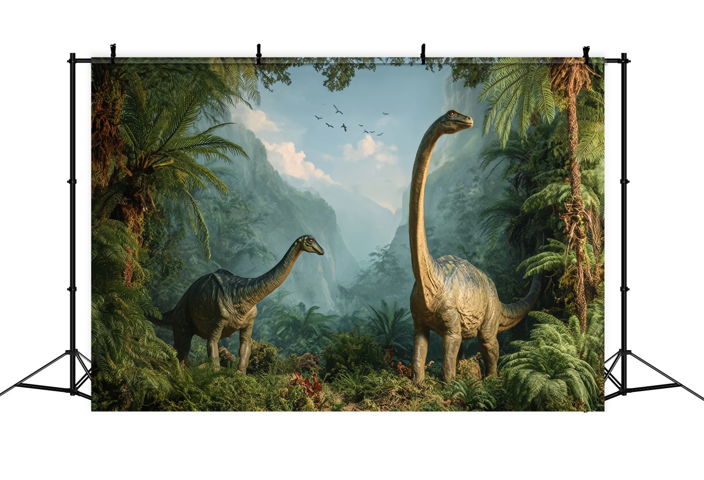 Toile de fond Forêt Tropicale Ère Jurassique Vallée Dinosaures Photo Forêt TWW59-130