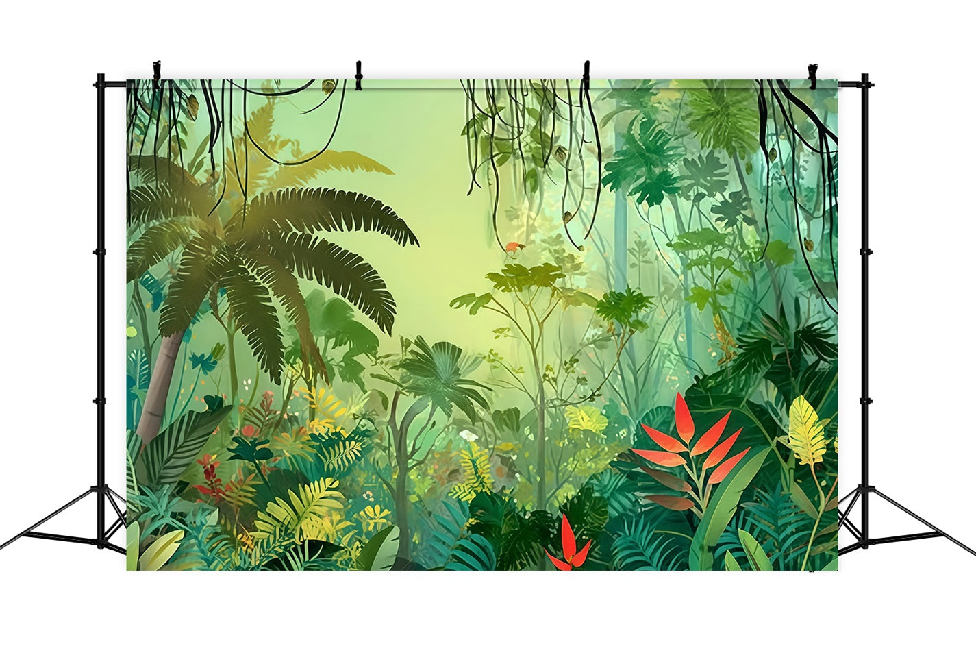 Toile de fond Forêt Tropicale Jungle Feuillage Paradis Photographie TWW59-146