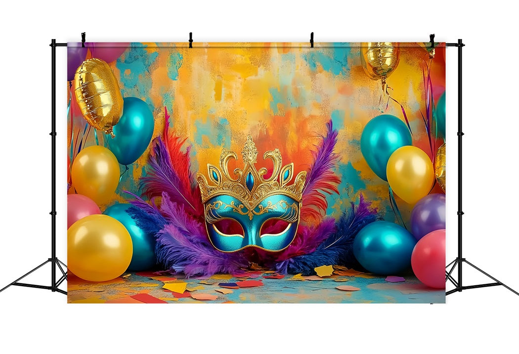 Toile de fond Cirque Masque Coloré Ballons Éclat TWW59-15