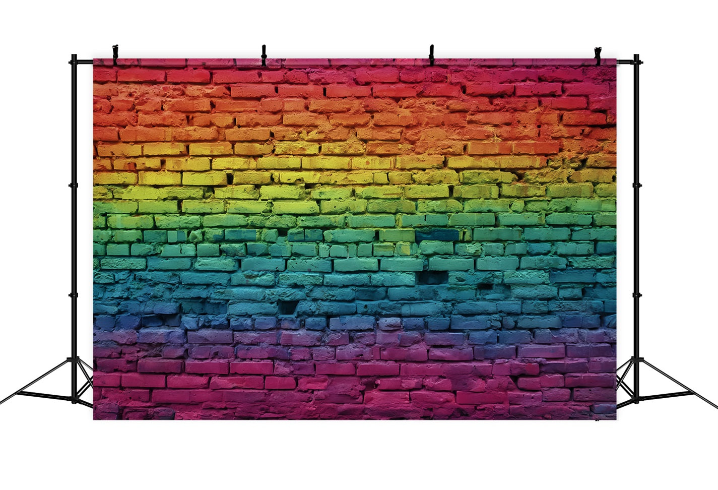 Toile de fond Mur Brique Dégradé Arc-en-ciel Vibrant TWW59-167