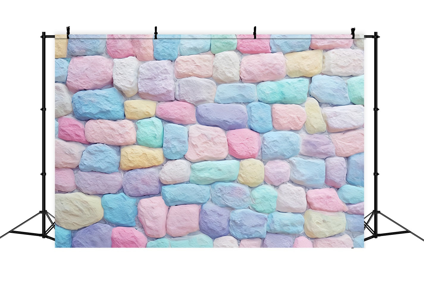 Toile de fond Mur Brique Motif Pierre Pastel TWW59-168
