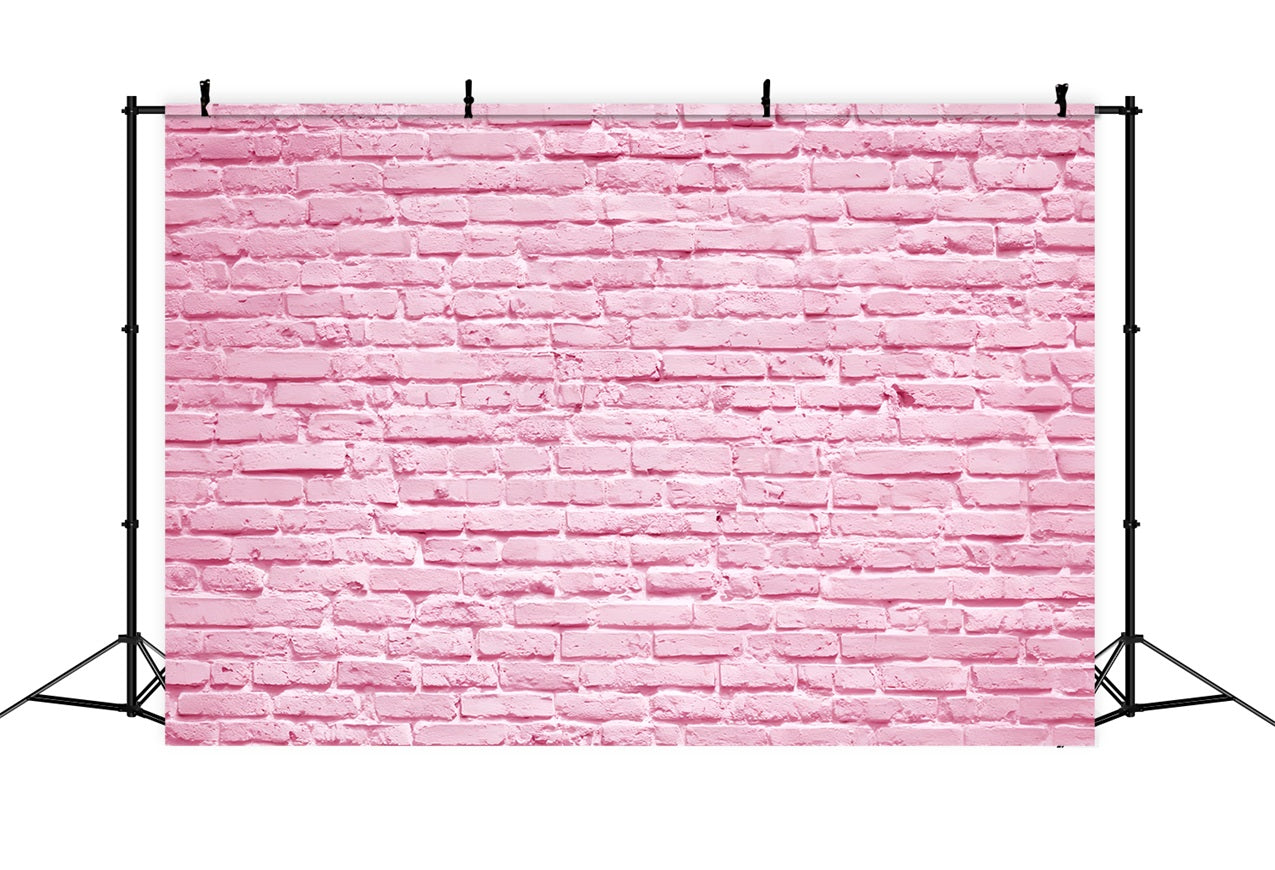 Toile de fond Mur Brique Rose Doux Peint TWW59-169