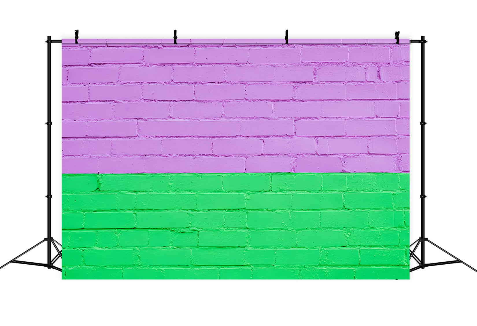 Toile de fond Mur Brique Violet Vert Bicolore TWW59-174