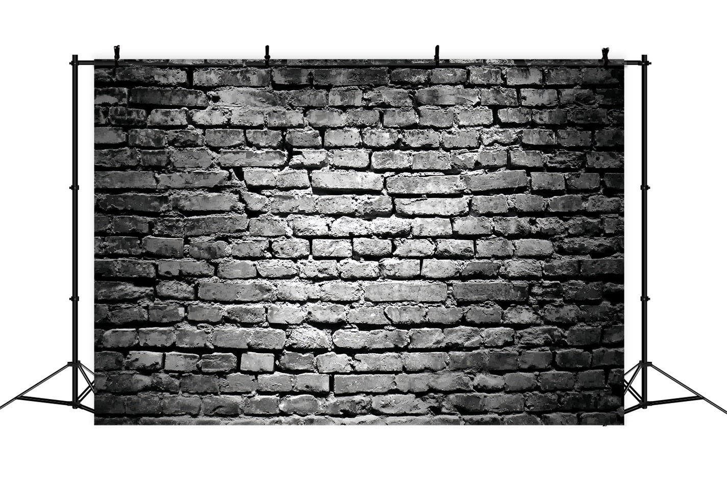 Toile de fond Mur Brique Noir Motif Grunge Noir et Blanc TWW59-178