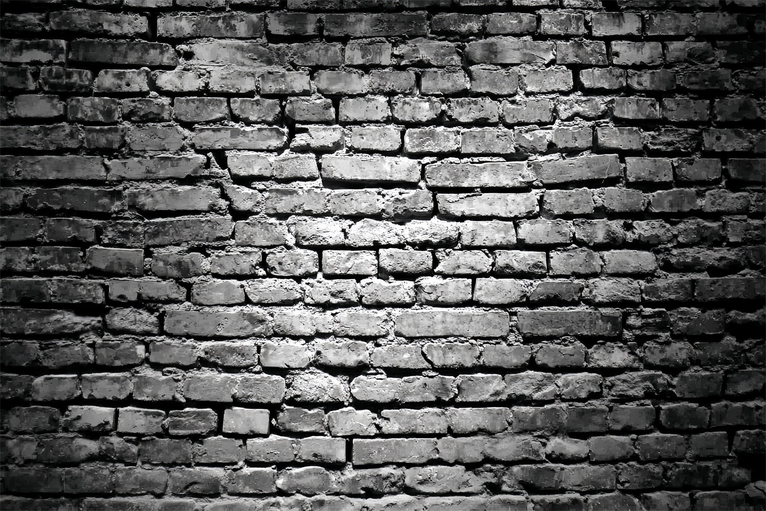 Toile de fond Mur Brique Noir Motif Grunge Noir et Blanc TWW59-178