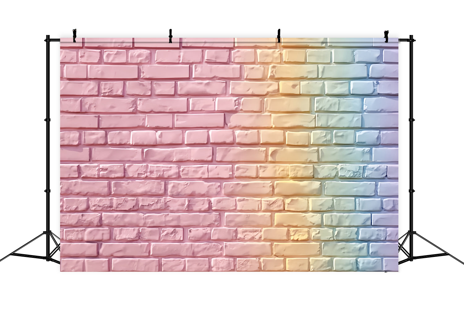 Toile de fond Mur Brique Dégradé Pastel Arc-en-ciel TWW59-180