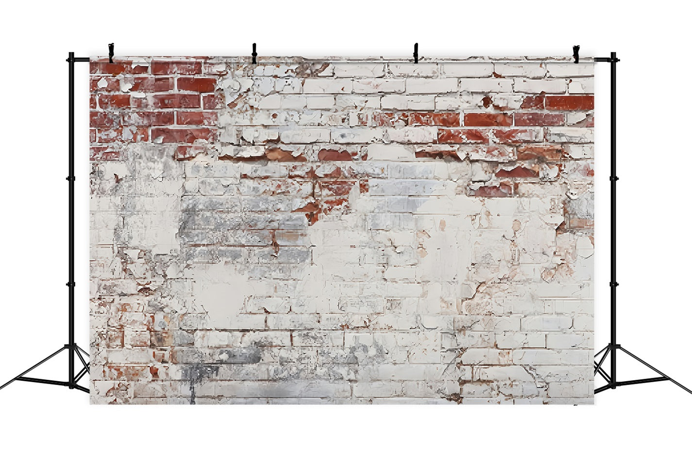 Toile de fond Mur Brique Blanc Peinture Écaillée Décolorée TWW59-192