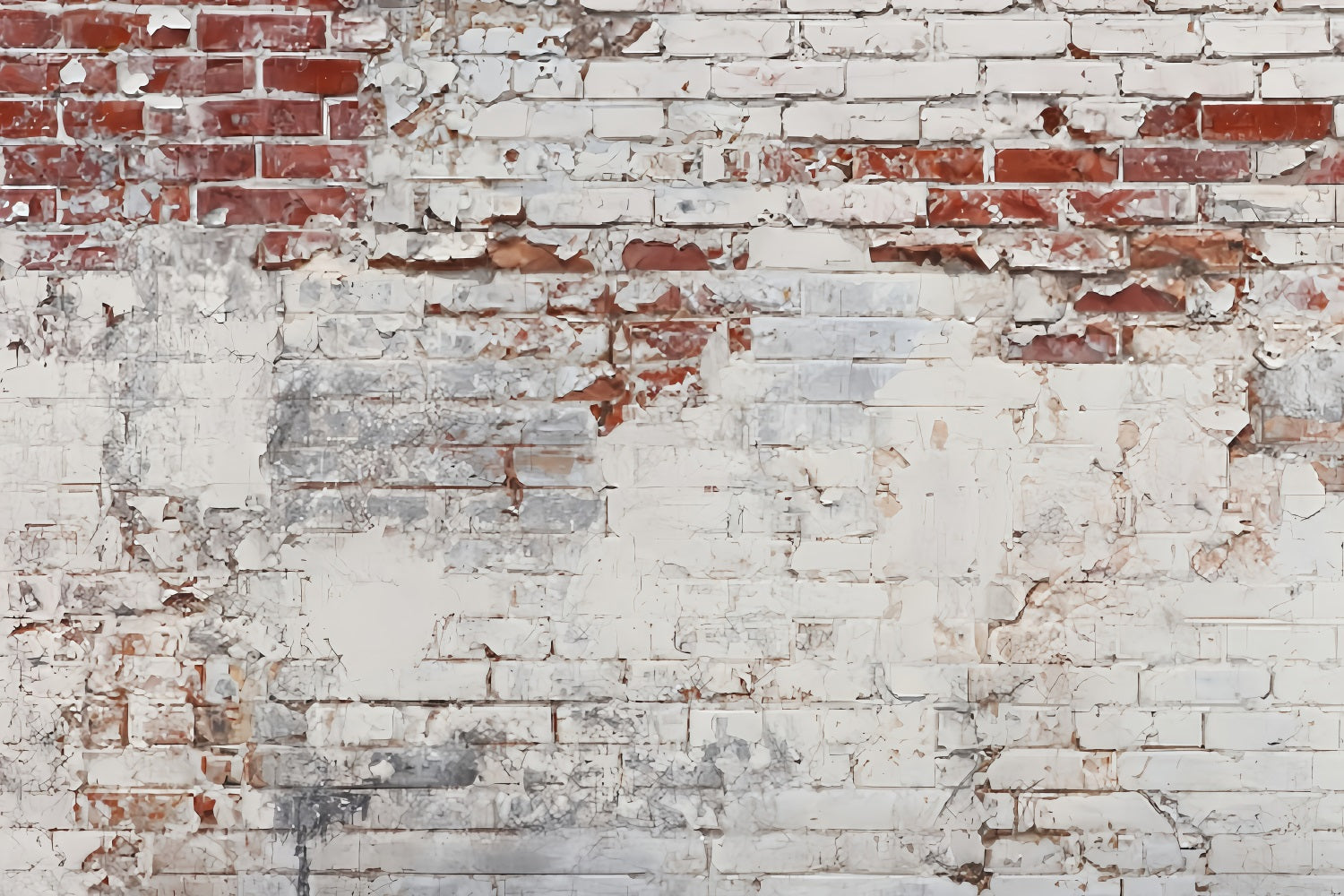 Toile de fond Mur Brique Blanc Peinture Écaillée Décolorée TWW59-192