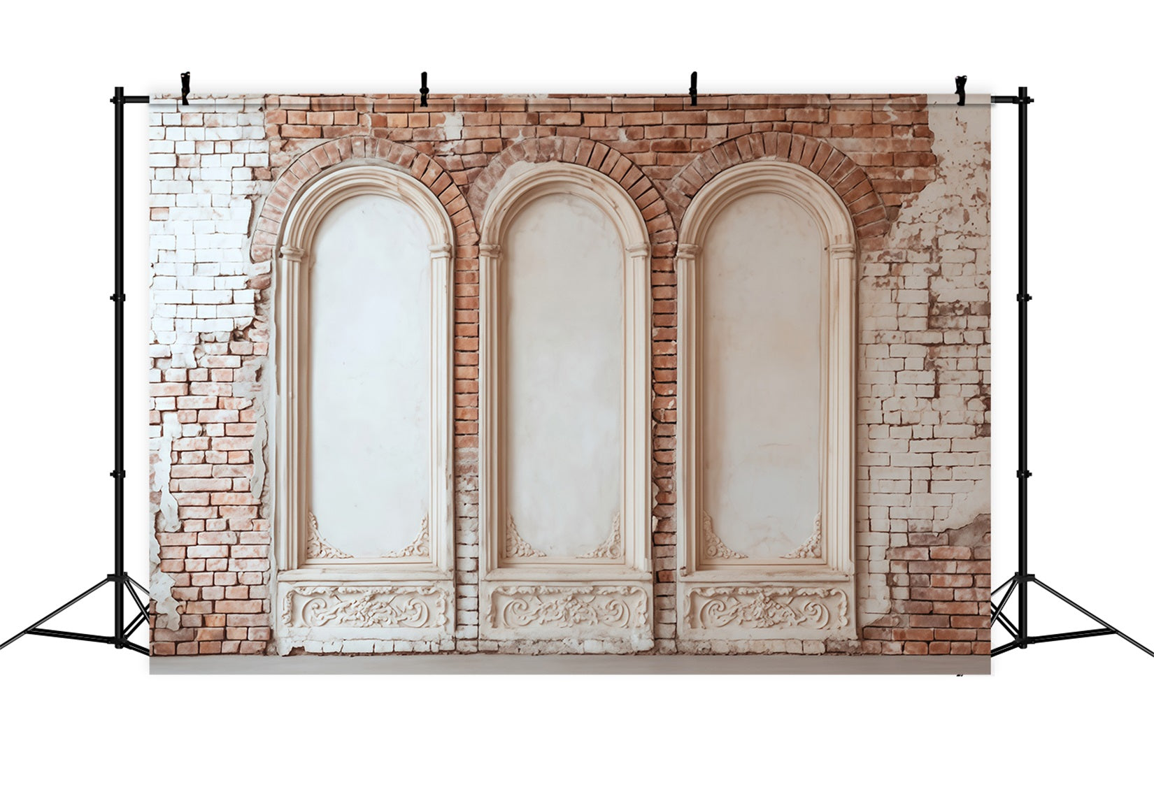 Toile de fond Mur Brique Panneaux Cintrés Vintage TWW59-205
