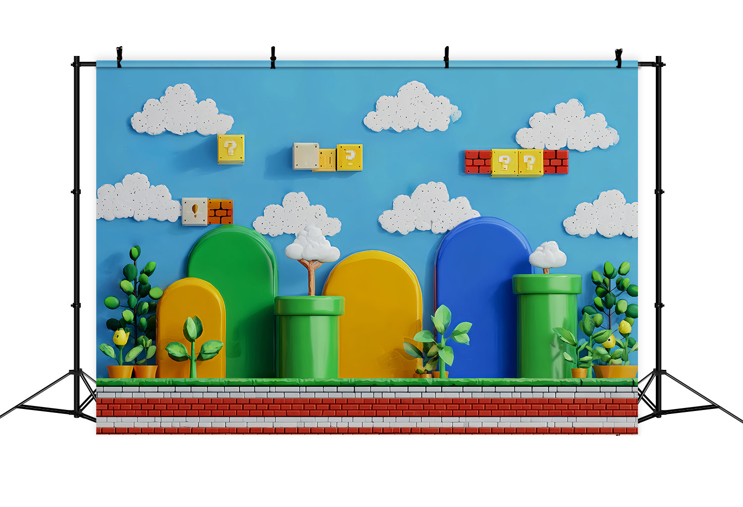 Toile de fond Retour à l’école Monde de Jeu Rétro Dessin Animé TWW59-208