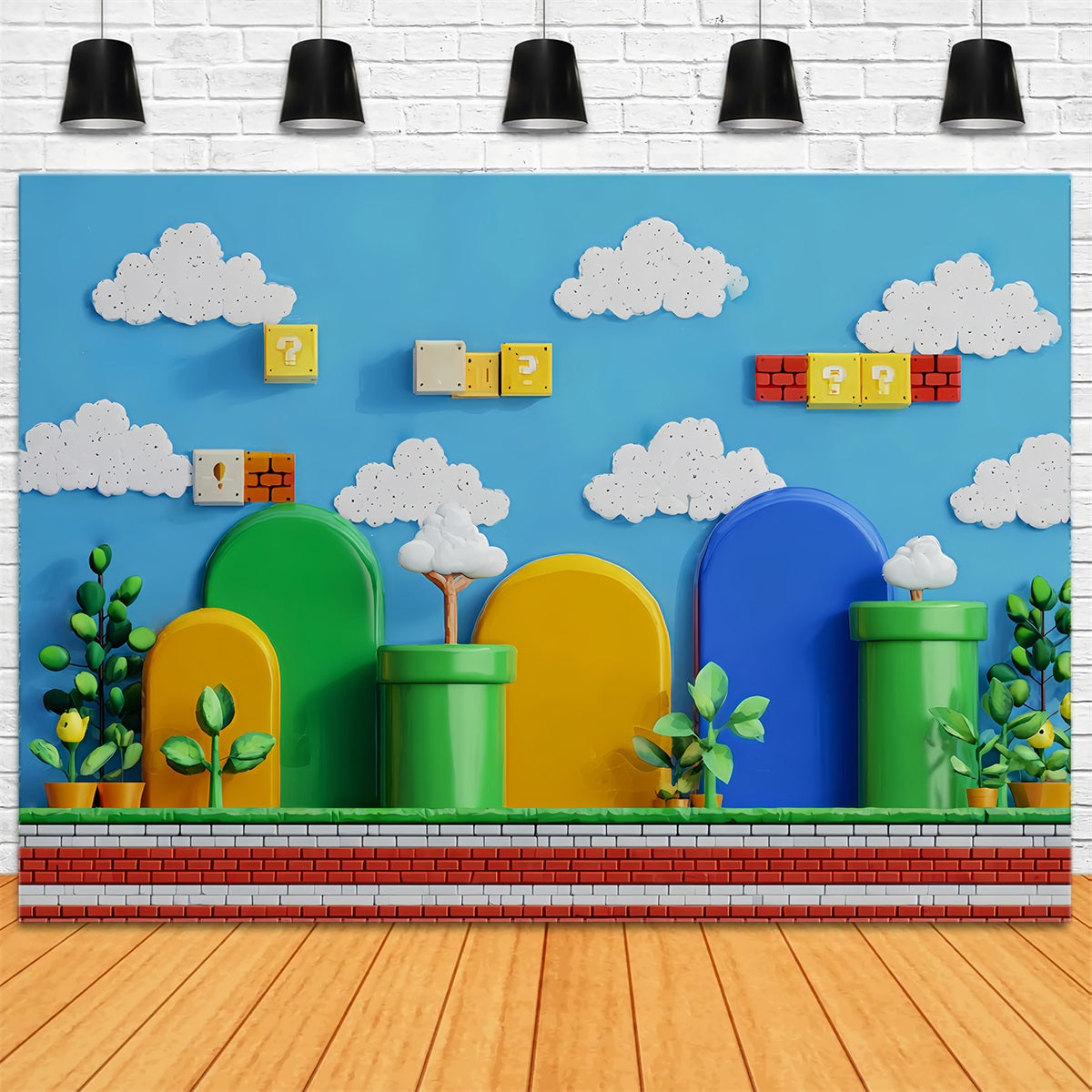Toile de fond Retour à l’école Monde de Jeu Rétro Dessin Animé TWW59-208