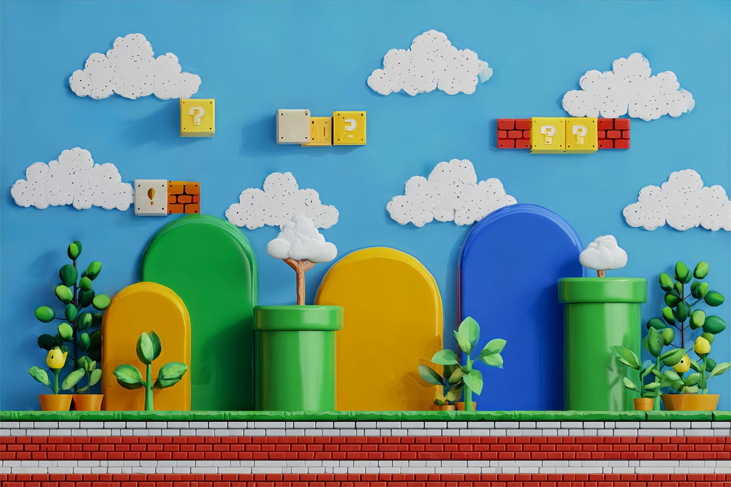 Toile de fond Retour à l’école Monde de Jeu Rétro Dessin Animé TWW59-208