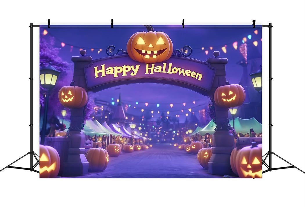 Toile de fond Cirque Halloween Citrouille Portail Carnaval TWW59-21