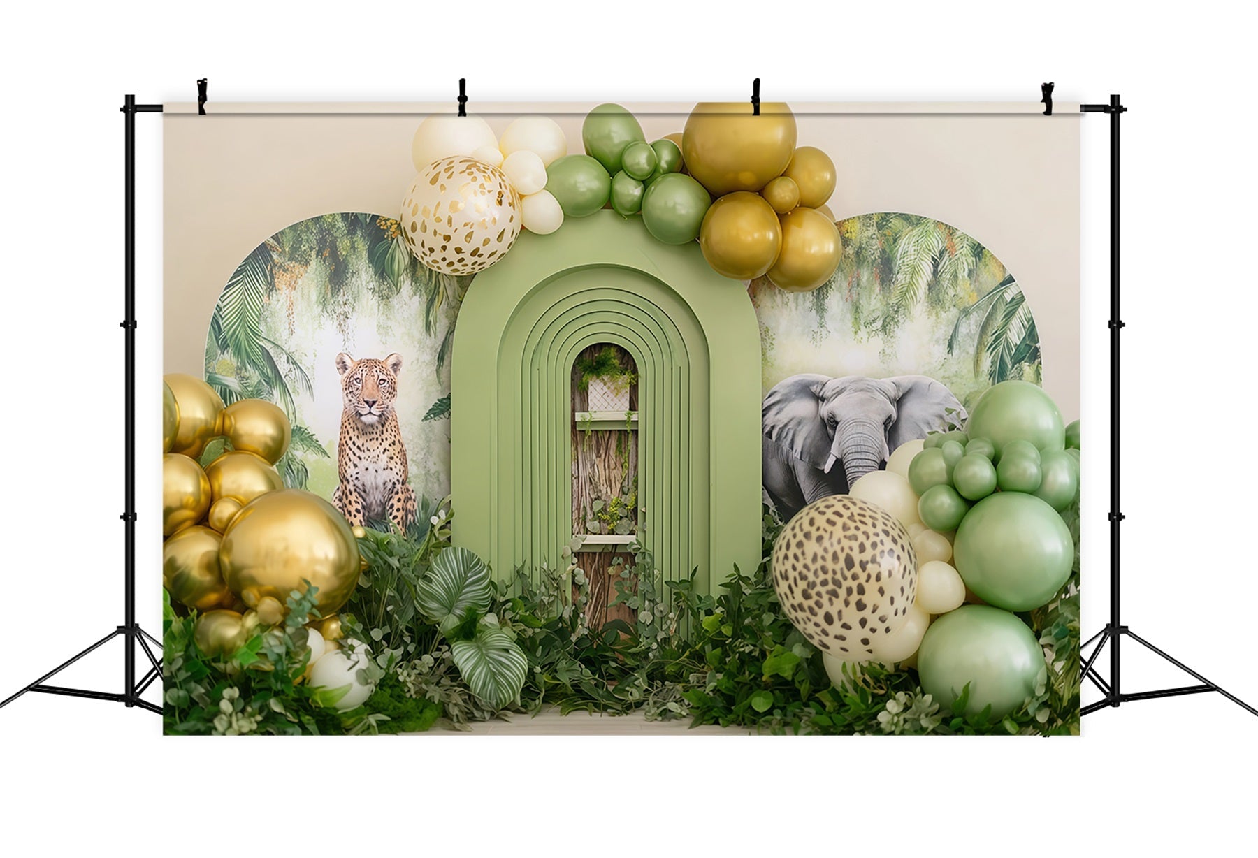 Fonds pour photographie de gâteaux Safari Jungle Balloon Adventure Cake Smash TWW59-228
