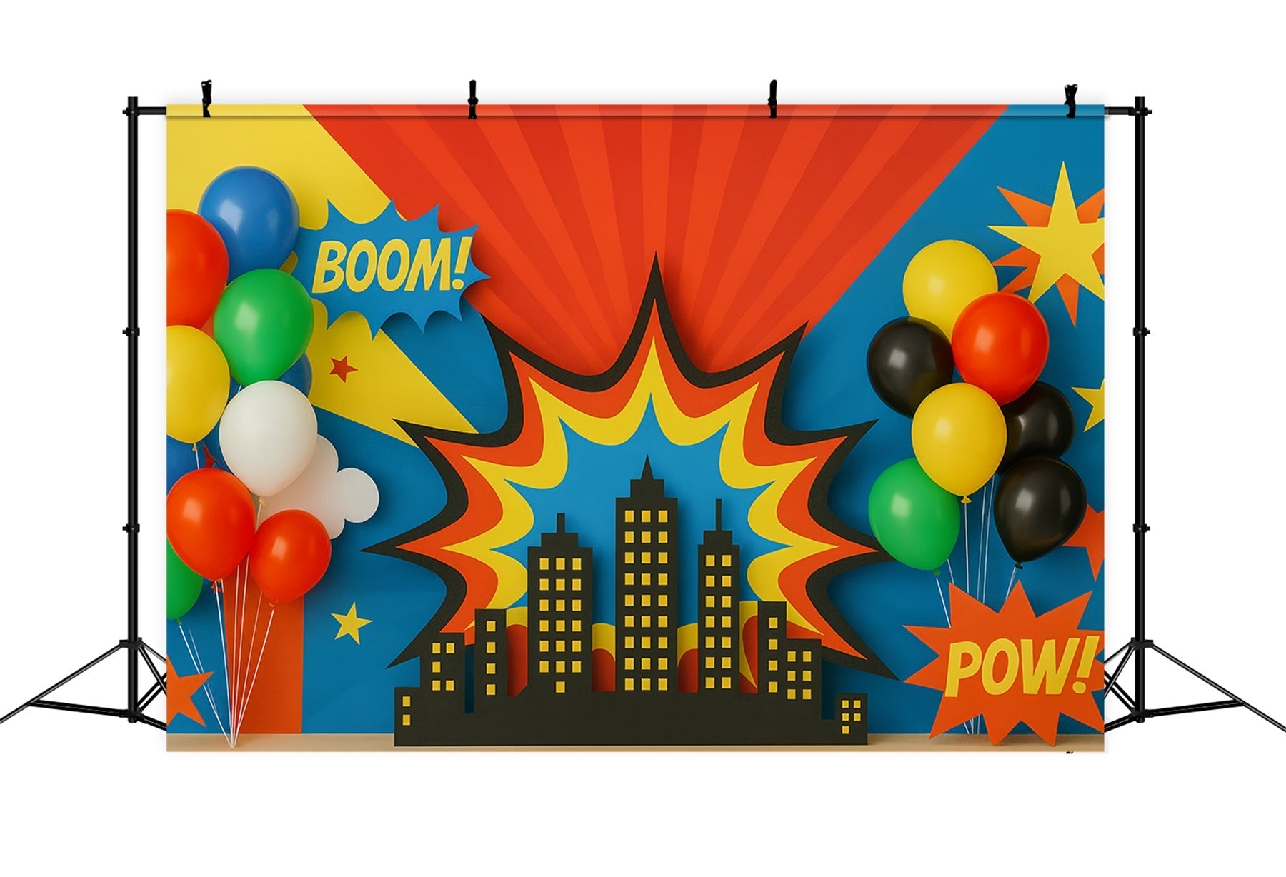 Fond pour cake smash Ballons colorés Fond pour cake smash City Burst TWW59-236