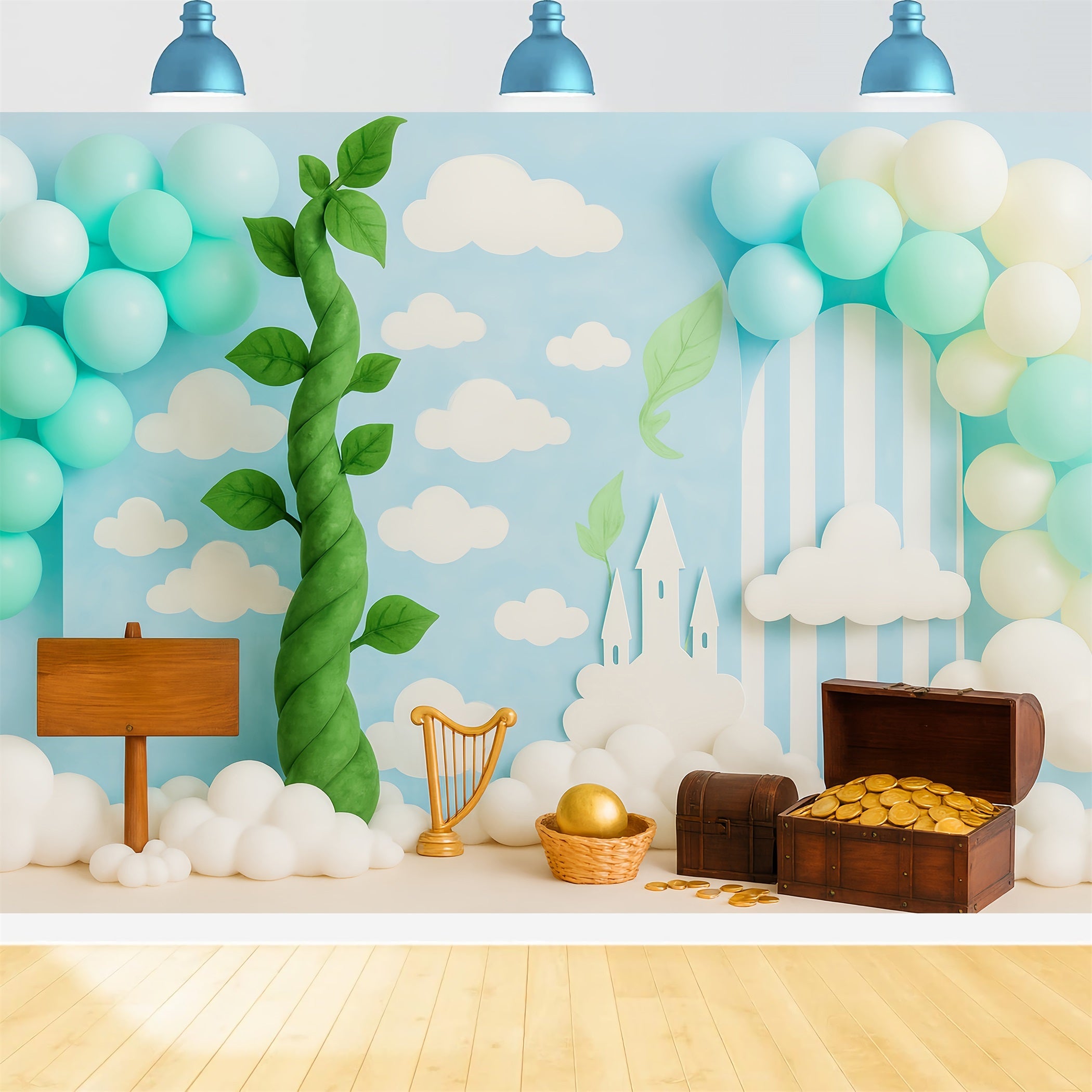 Fonds pour cake smash Haricot magique Fond pour photographie de gâteau Treasure Land TWW59-237