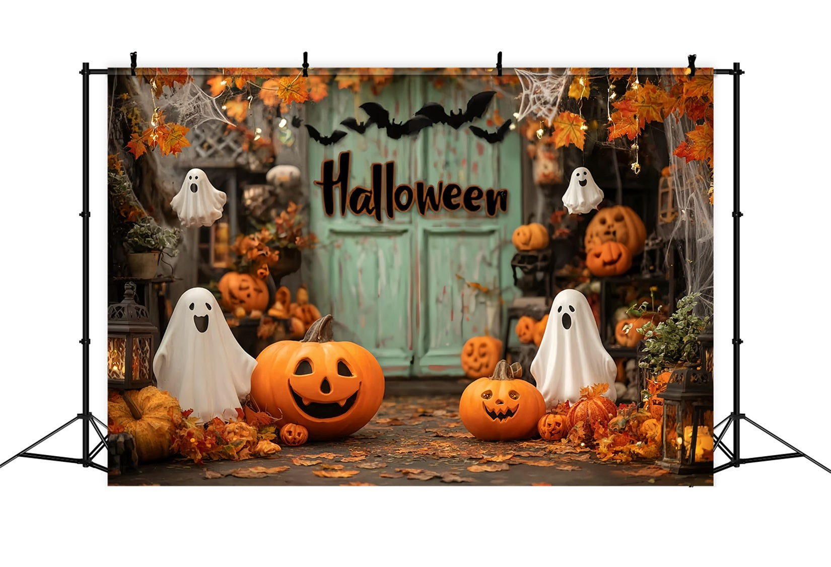 Toile Halloween Fantômes D’Automne Citrouilles Souriantes TWW59-72