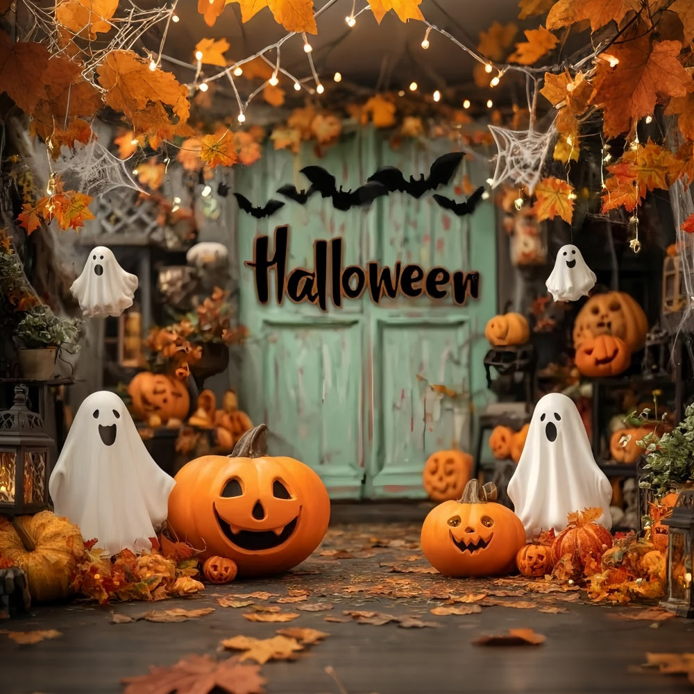 Toile Halloween Fantômes D’Automne Citrouilles Souriantes TWW59-72
