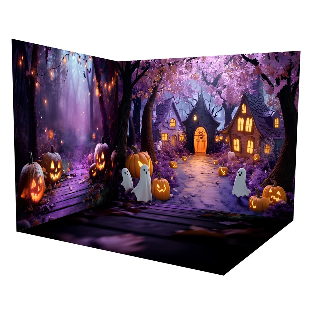 Ensemble de Salle Halloween Sentier des Esprits Citrouilles Idées Halloween TWW6-117