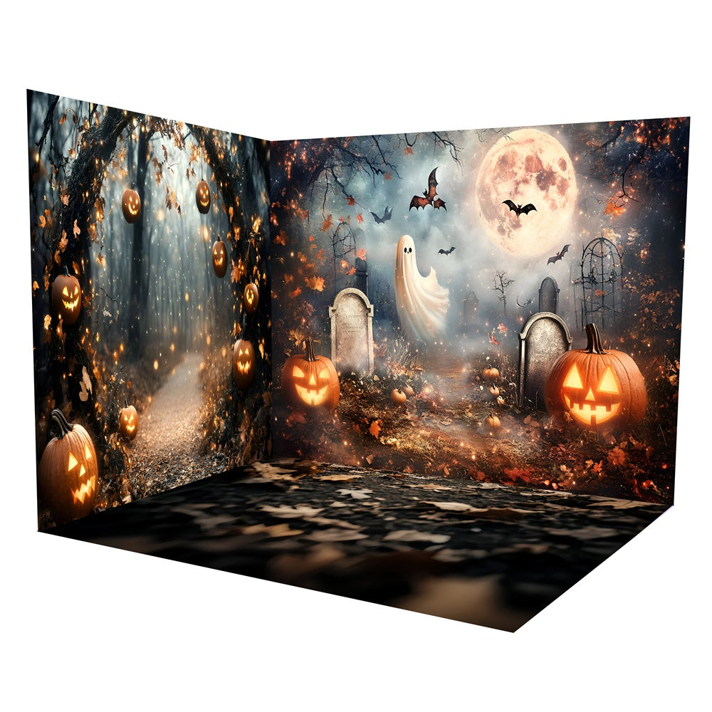 Ensemble de Salle Halloween Cimetière Fantômes Effrayants Halloween TWW6-118