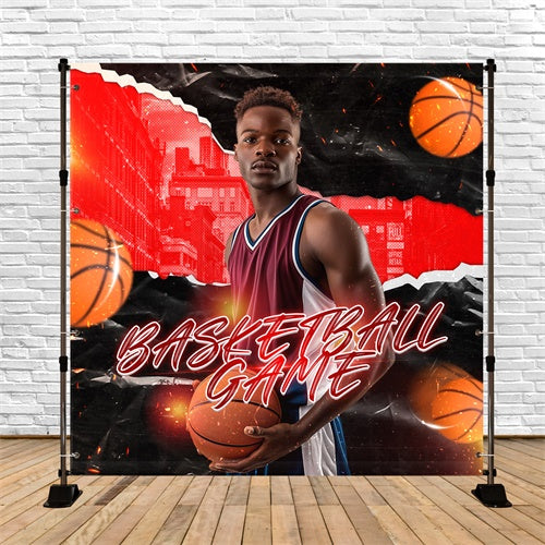 Toile de fond Basket-ball Ambiance Urbaine de Panier Personnalisée TWW6-13