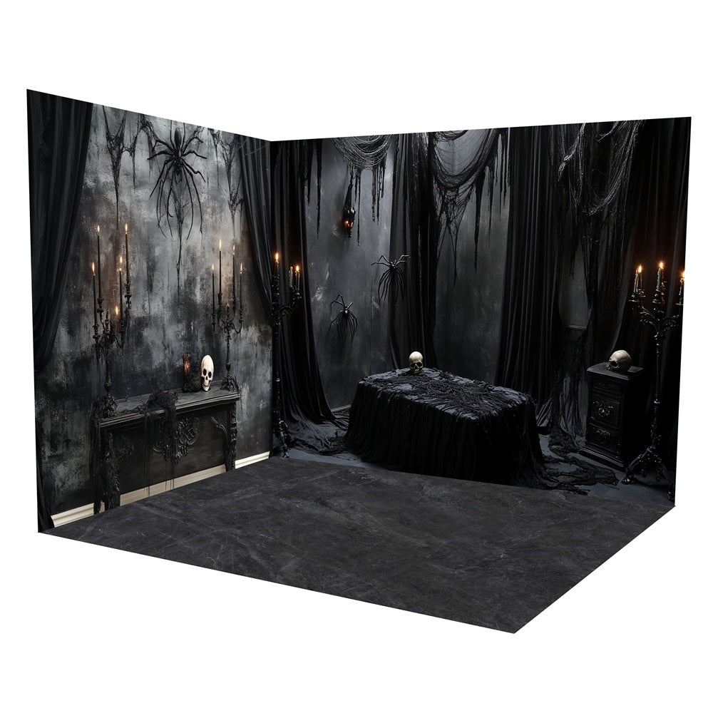Ensemble de Salle Salle de Deuil Gothique Halloween Effrayante TWW6-45