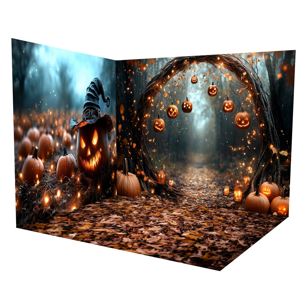 Ensemble de Salle Idées Halloween Bosquet de Citrouilles Enchantées TWW6-46