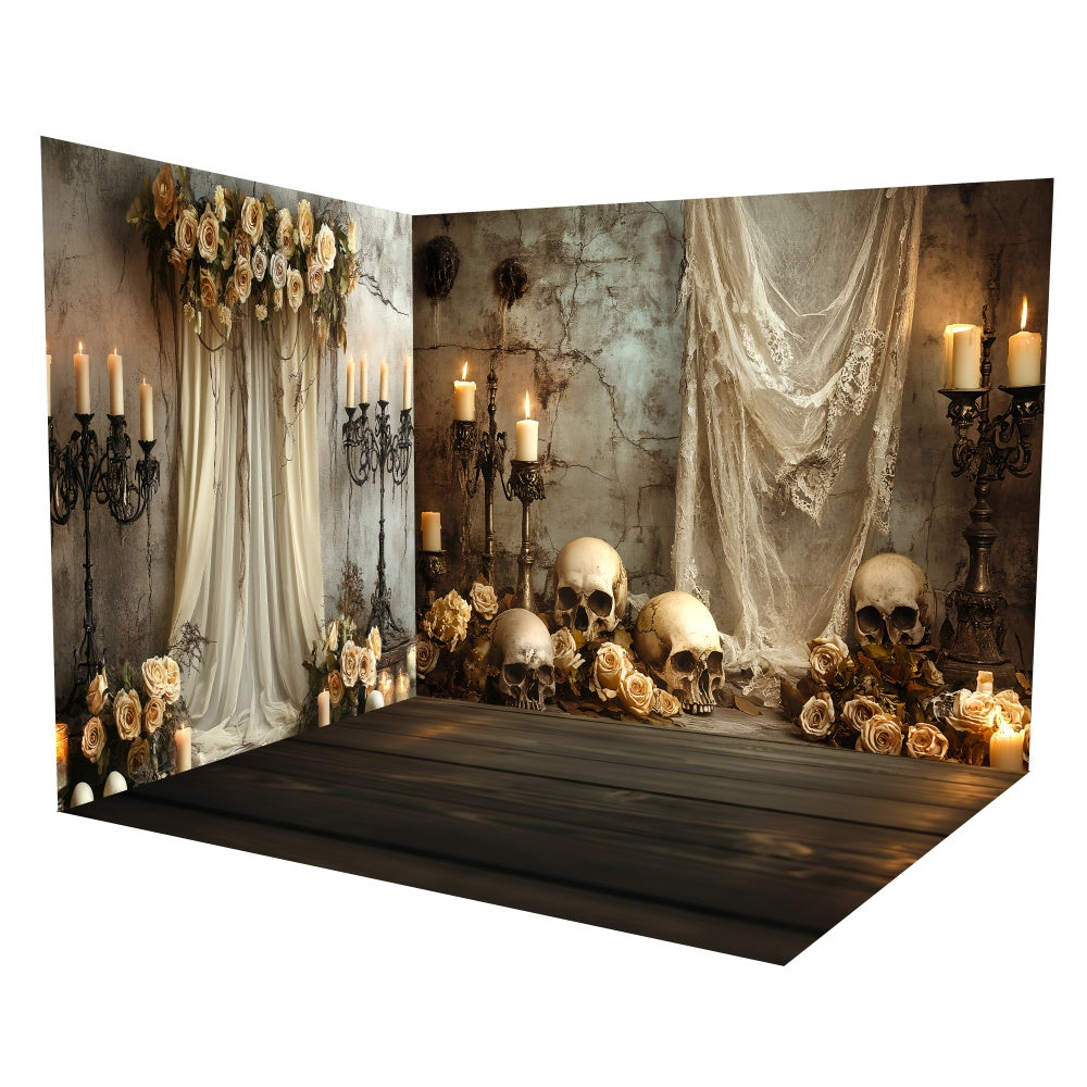 Ensemble de Salle Photo Halloween Autel Rose Maudite TWW6-49