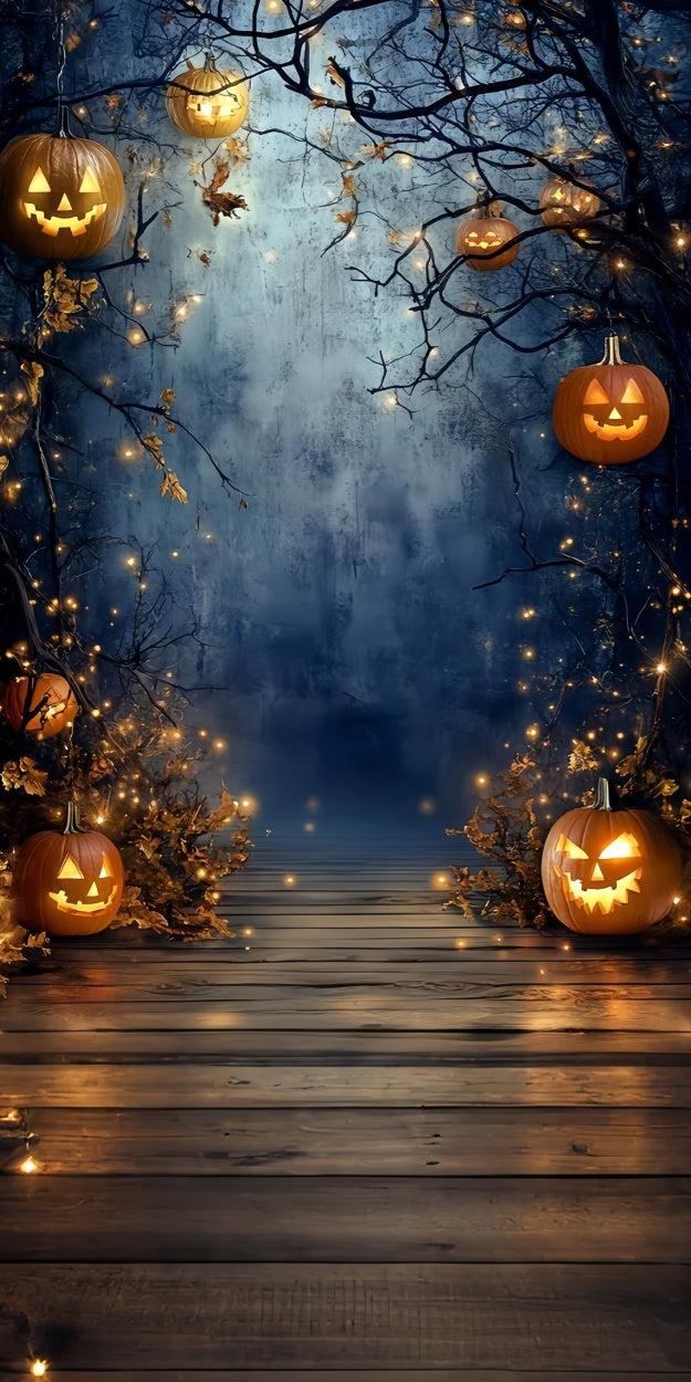 Toile de fond Sweep Halloween Photographie Chemin Éclat Citrouille TWW6-77