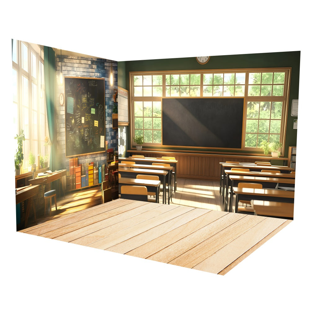 Ensemble de Salle Salle de Classe Fenêtre Ensoleillée TWW6-98