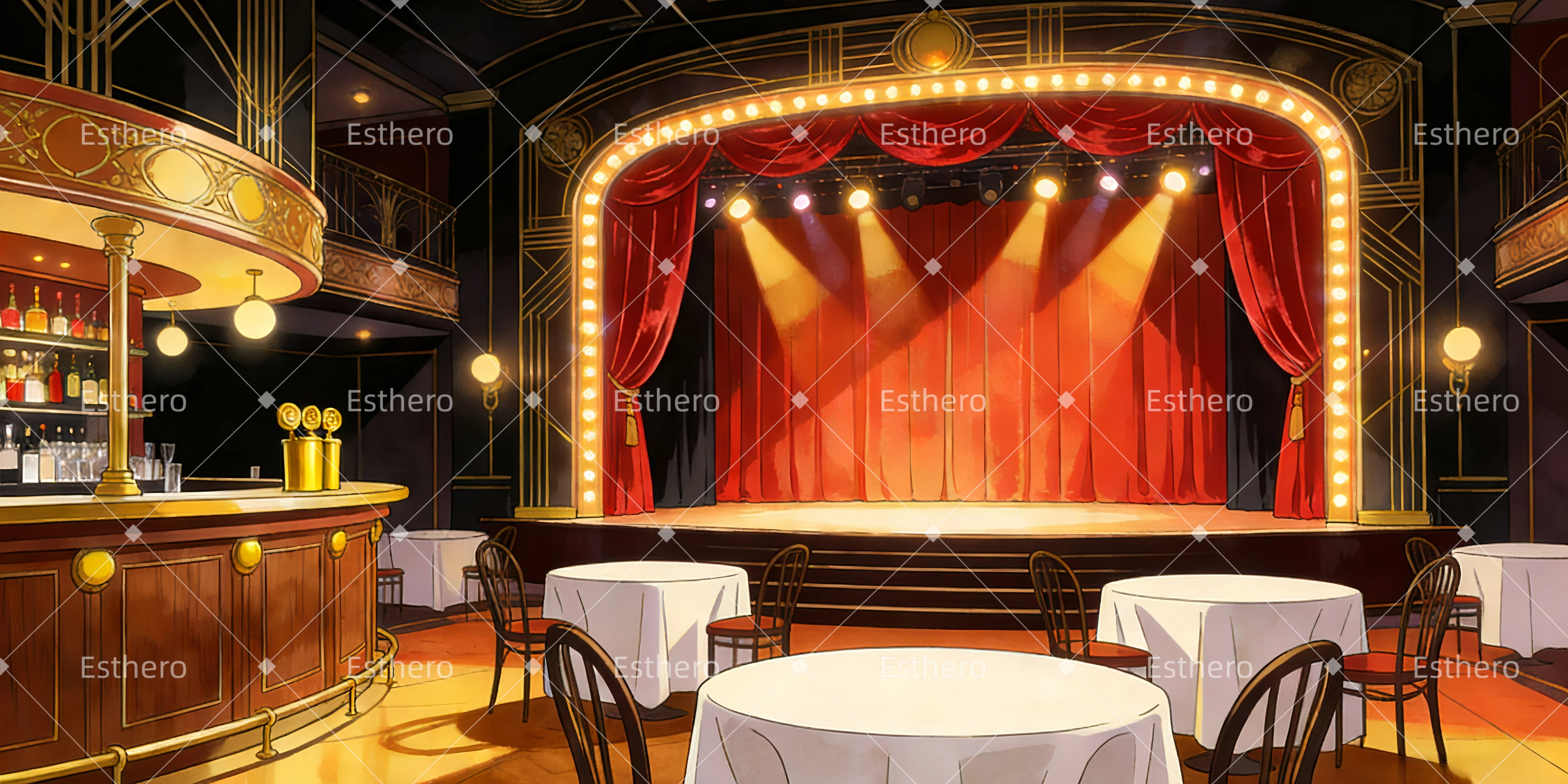 Fond de Scène Club Jazz GQ63-T14