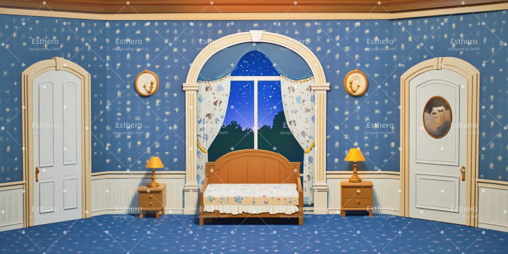 Fond de Scene Chambre de la villa CSH59-T77