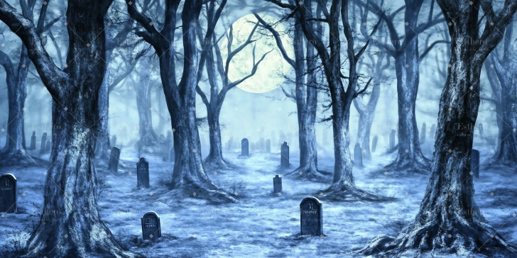Fond de Scène Cimetière d'Hiver CSH59-T3