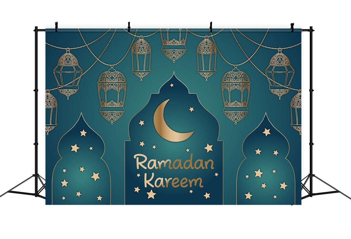 Toile de fond Ramadan Croissant Lune Étoiles Ramadan XY2-102