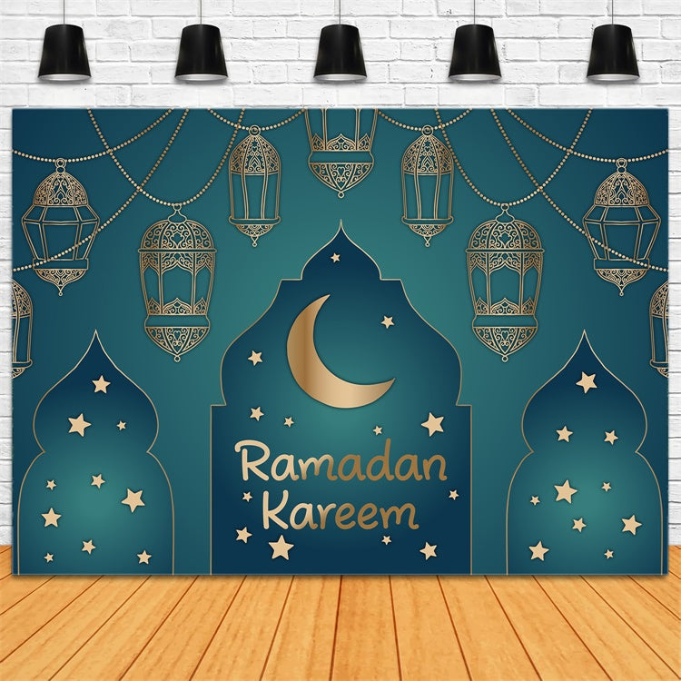 Toile de fond Ramadan Croissant Lune Étoiles Ramadan XY2-102