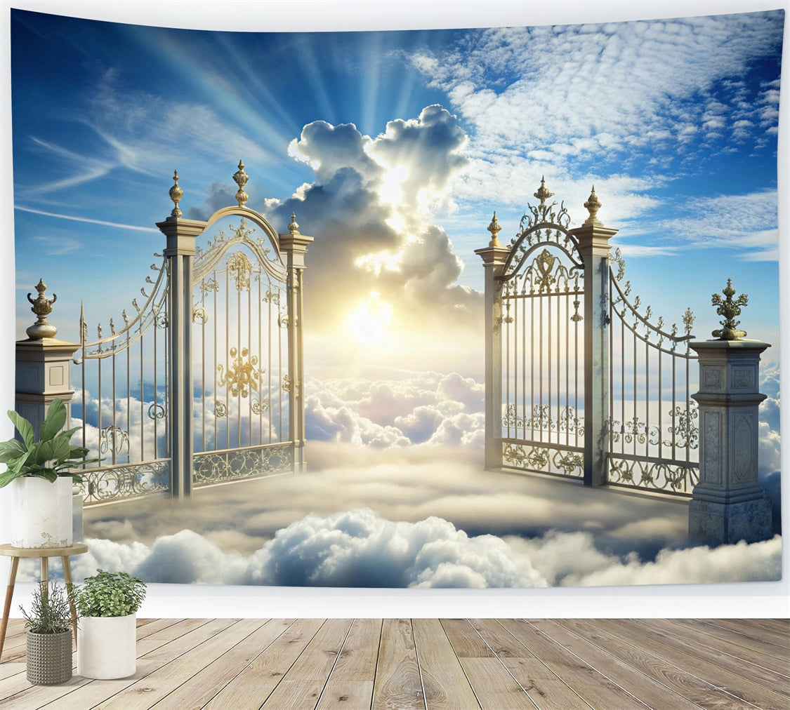 Toile de fond Mémorial Lumière Divine Porte Paradis XY2-141