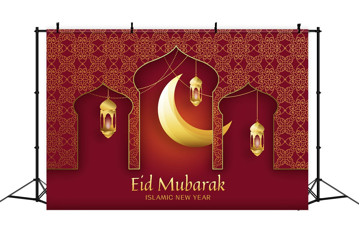 Toile de fond Eid Mubarak Lanternes Suspendues Ramadan Festif XY2-74