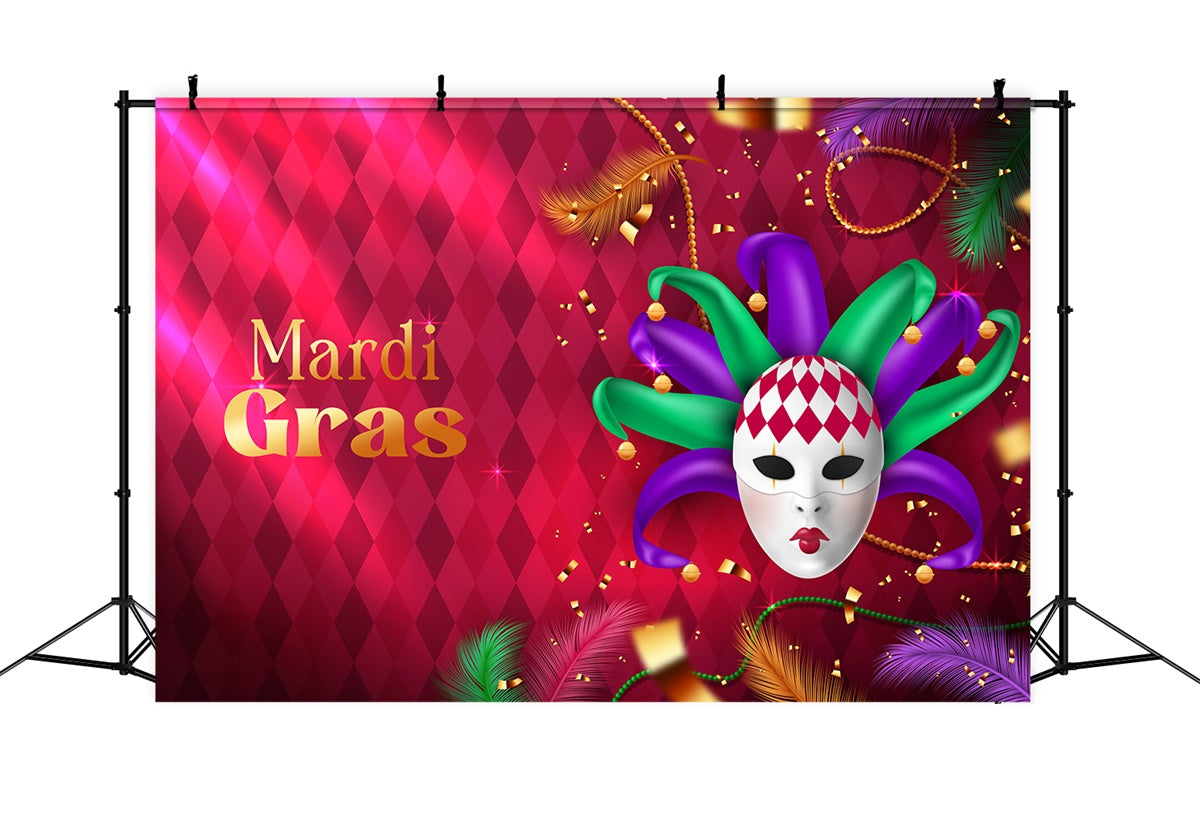 Toile de fond Mardi Gras Masque Jester Célébration XY2-84