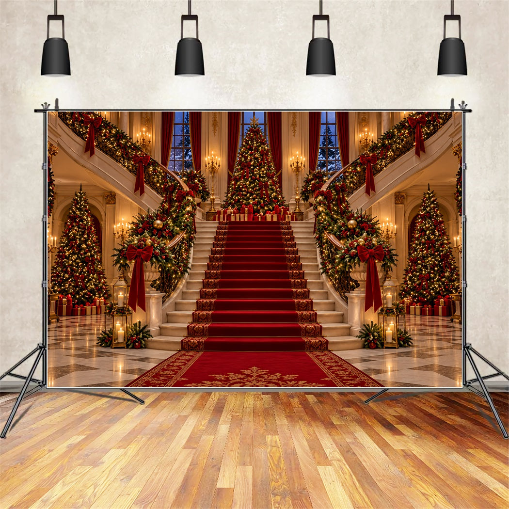 Fond De Noël Salon Escalier Impérial Festif ZTT610-28